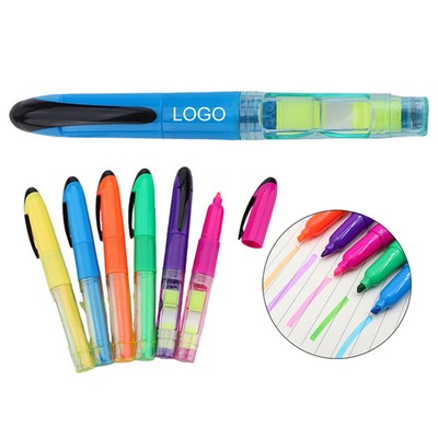 Colored Highlighters With Adhesive Notes